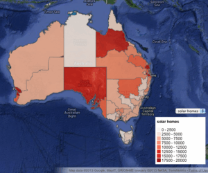 Solar Energy Map of Australia