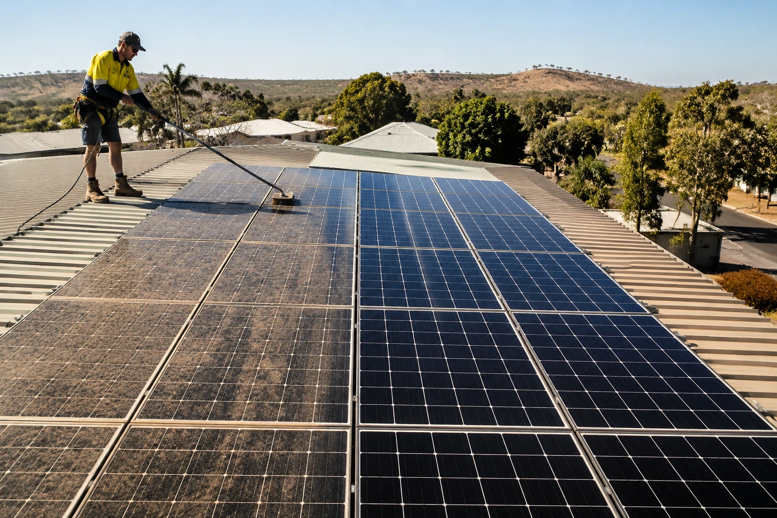 solar panel cleaning